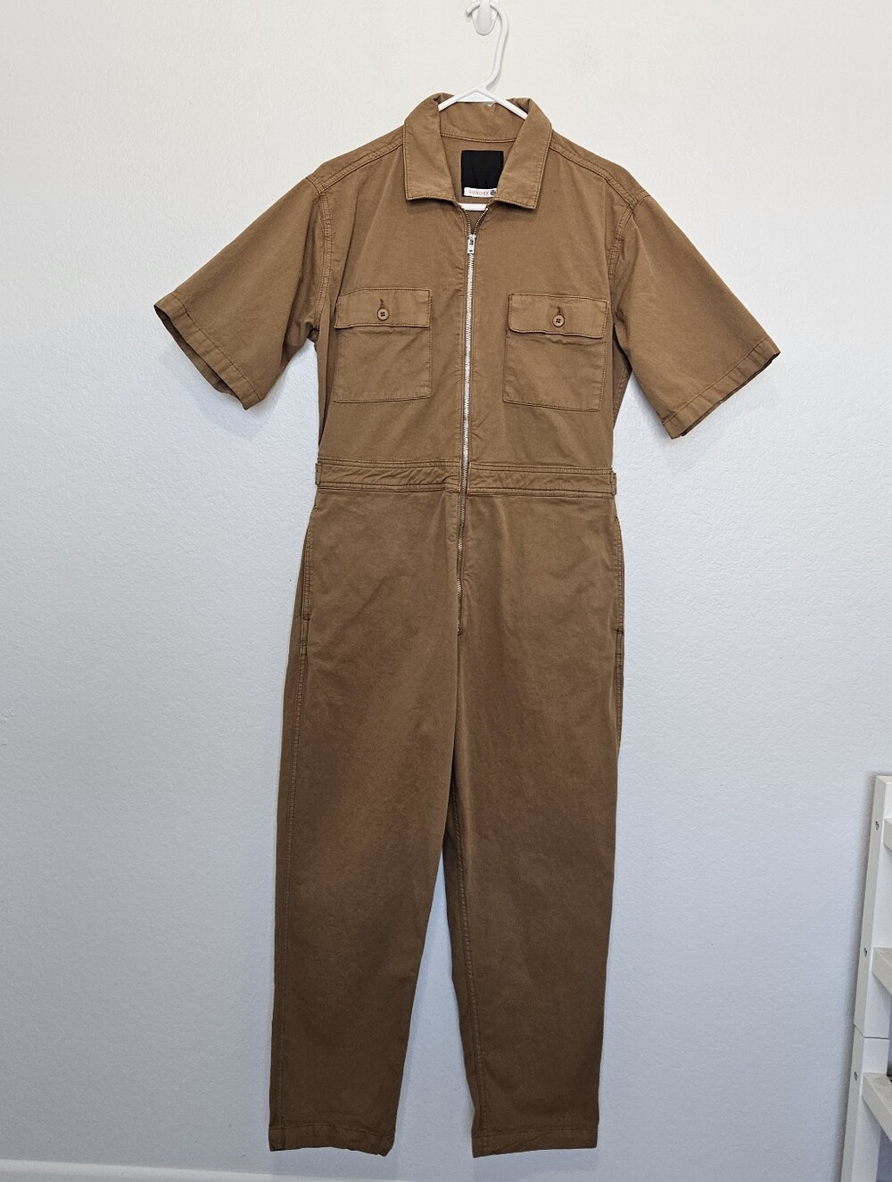 DSTLD Sundry Anthropologie Cotton Pima Utility Canvas Jumpsuit Women Medium